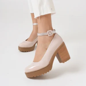 Zapato con taco Michi rosa