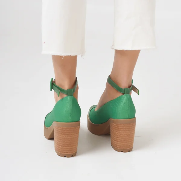Zapato con taco Michi verde
