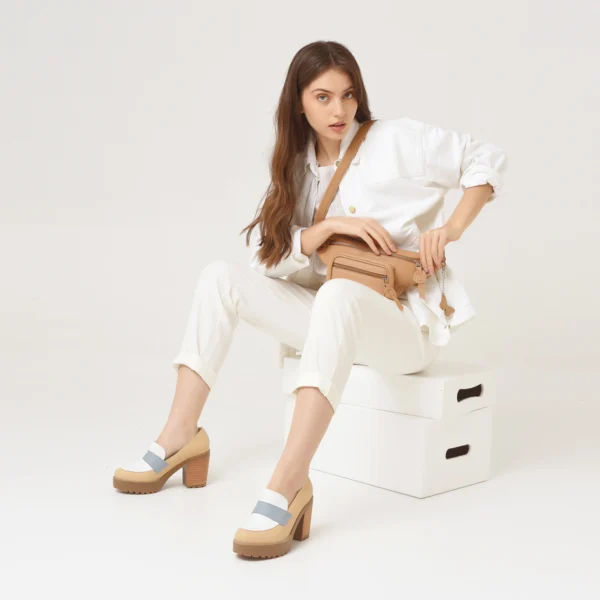 Moca Mari camel, celeste y blanco - Image 2