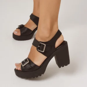 Sandalia con plataforma Iris negra
